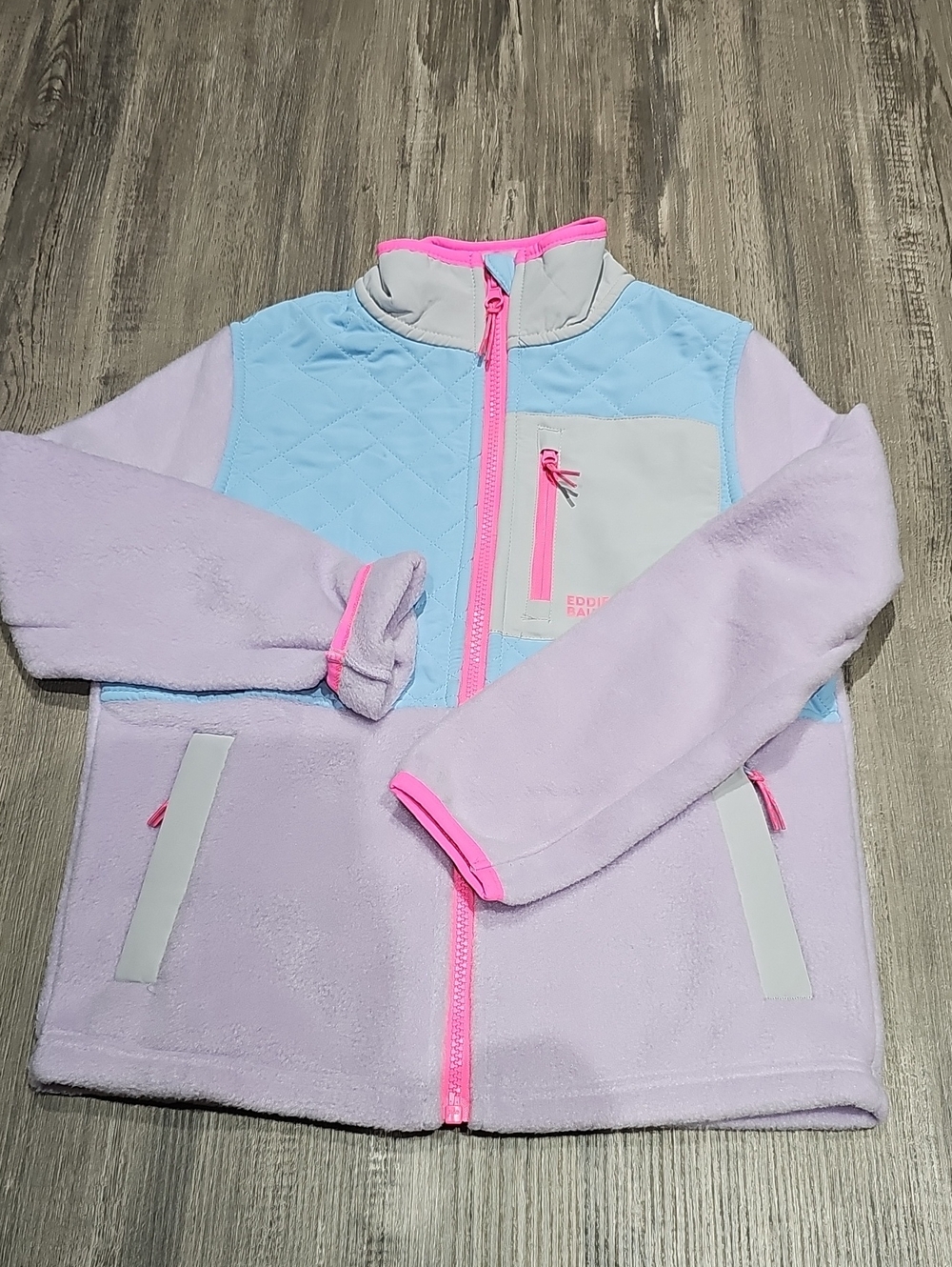 Eddie Bauer Lilac, Light Blue & Pink Girls Fleece Jacket